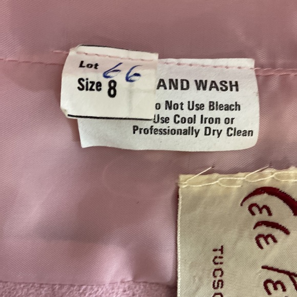 Vintage Rose Pink Skirt Suit Fitted Blazer & Knee Length Skirt Size 8 - Picture 13 of 13
